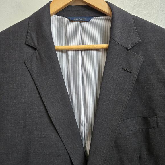Brooks Brothers Explorer Madison Men's 44R Charcoal Gray Wool Blazer Suit Jacket - Picture 4 of 12